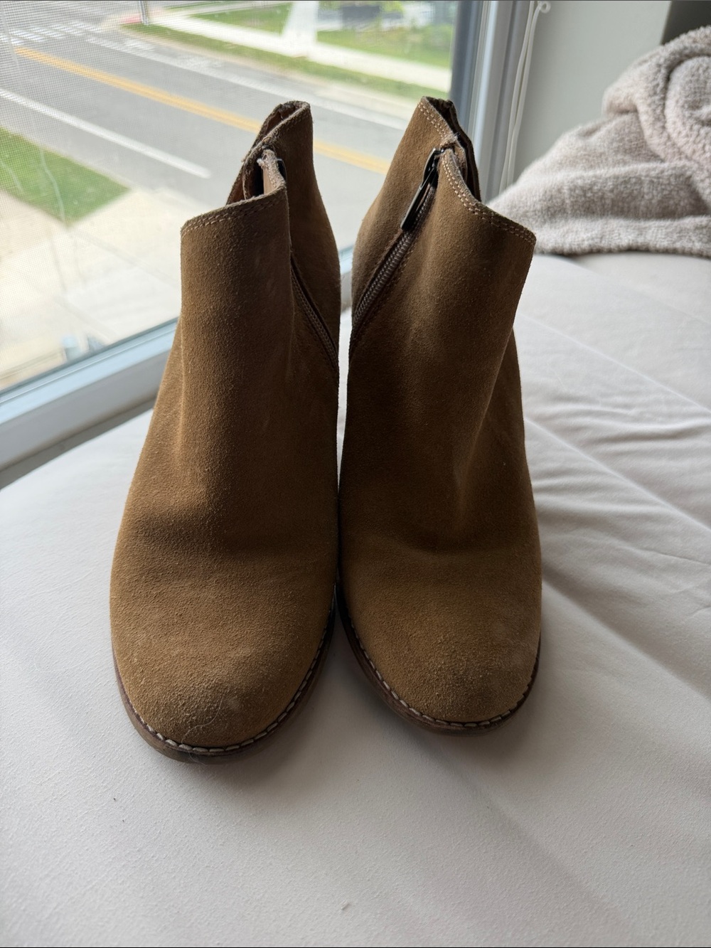 Lucky Brand: Women’s Brown Suede Ankle Booties